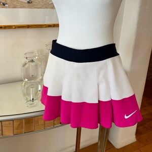 Nike Women's Pink and White Skirt Pleated Tennis Skirt